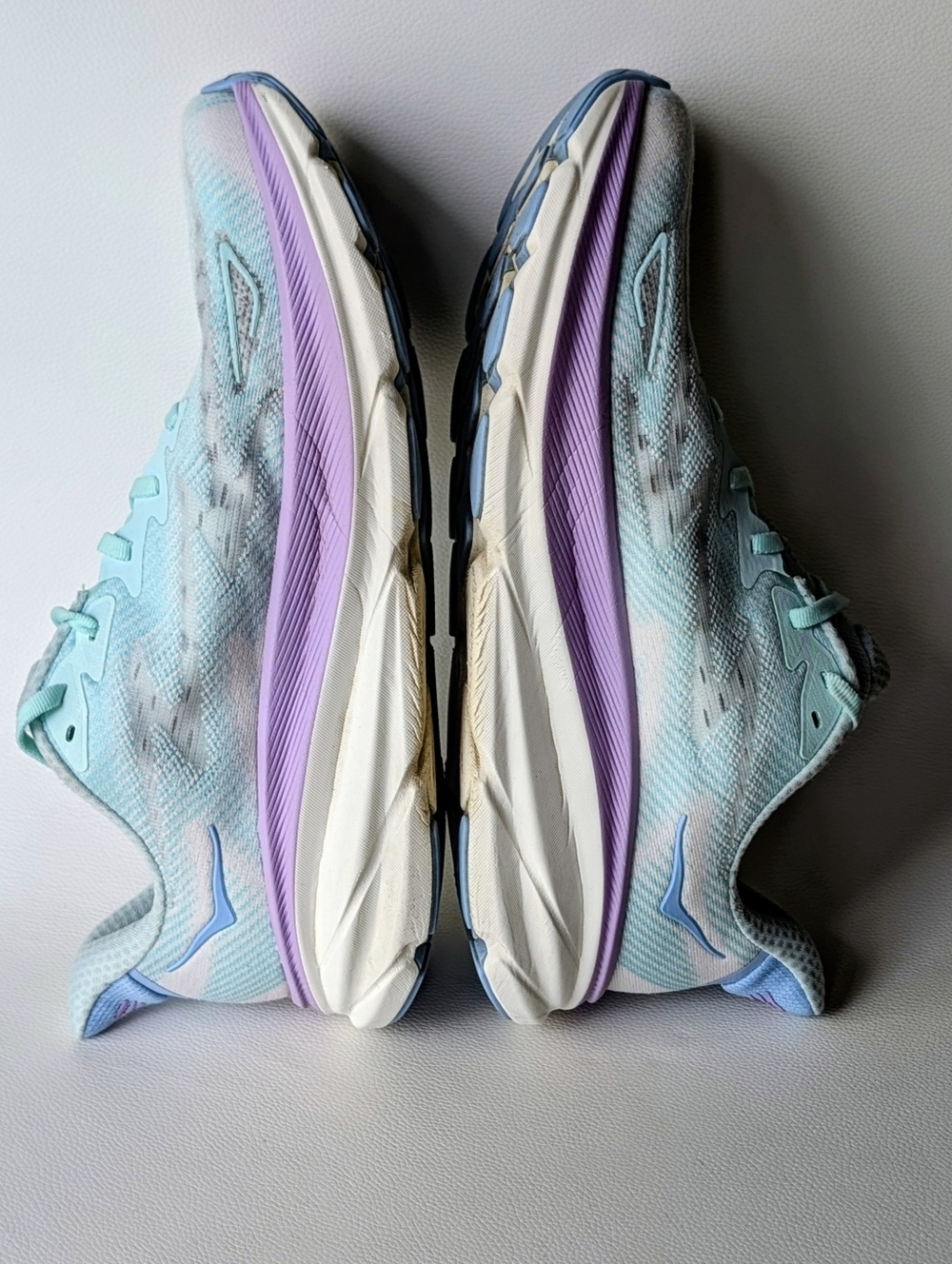 Hoka Clifton 9 Womens Running Shoes (B Standard) (Sunlit Ocean/Lilac Sz 11 B